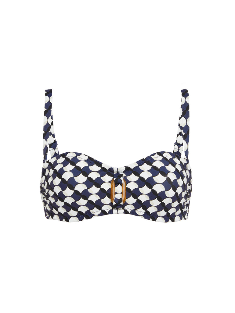Haut de maillot de bain bandeau mousse avec armatures - Imprimé sailling