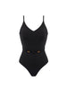 Maillot de bain 1 pièce bonnet mousse sans armature - Noir