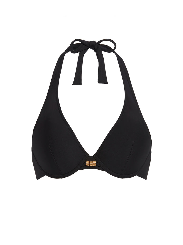 Haut de maillot de bain à coque - Noir