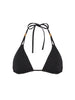 Haut de maillot de bain triangle sans armature - Noir