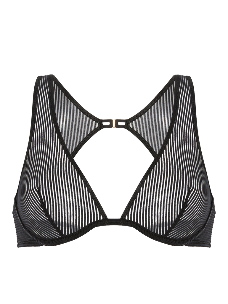 Soutien-gorge triangle avec armatures - Noir