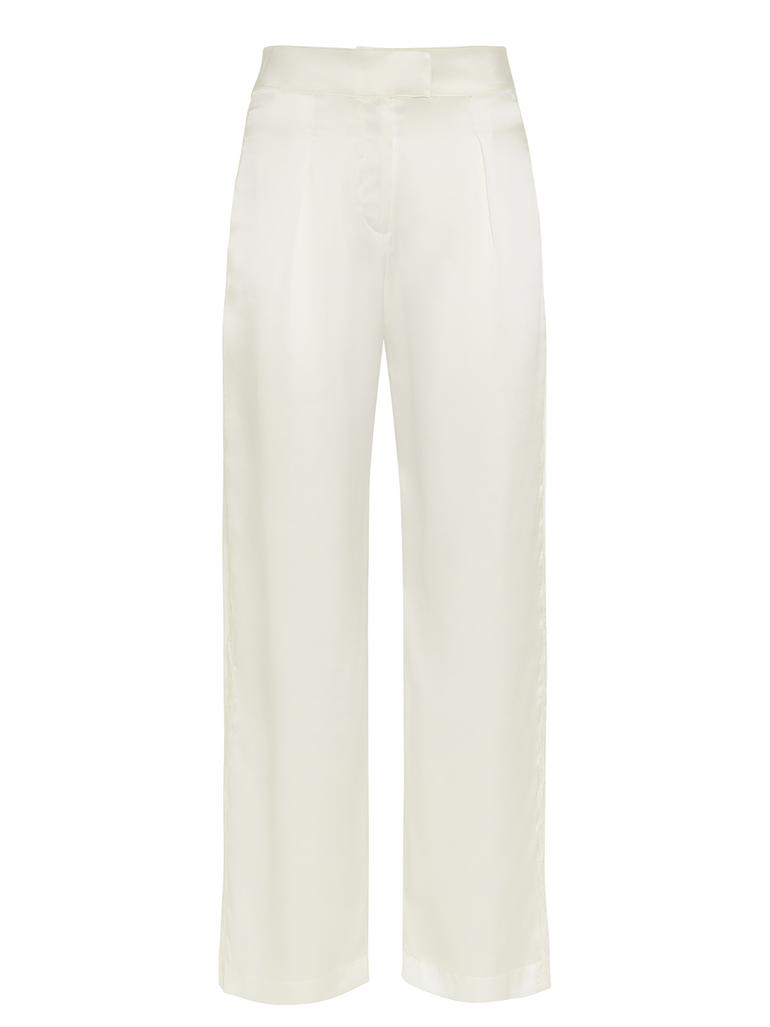 Pantalon broderie - Naturel