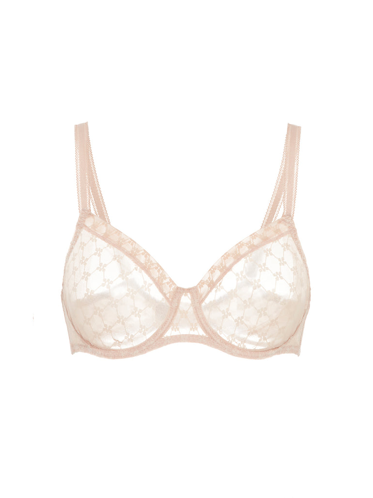 Soutien-gorge avec armatures moulé décolleté plongeant - Peau Rosée