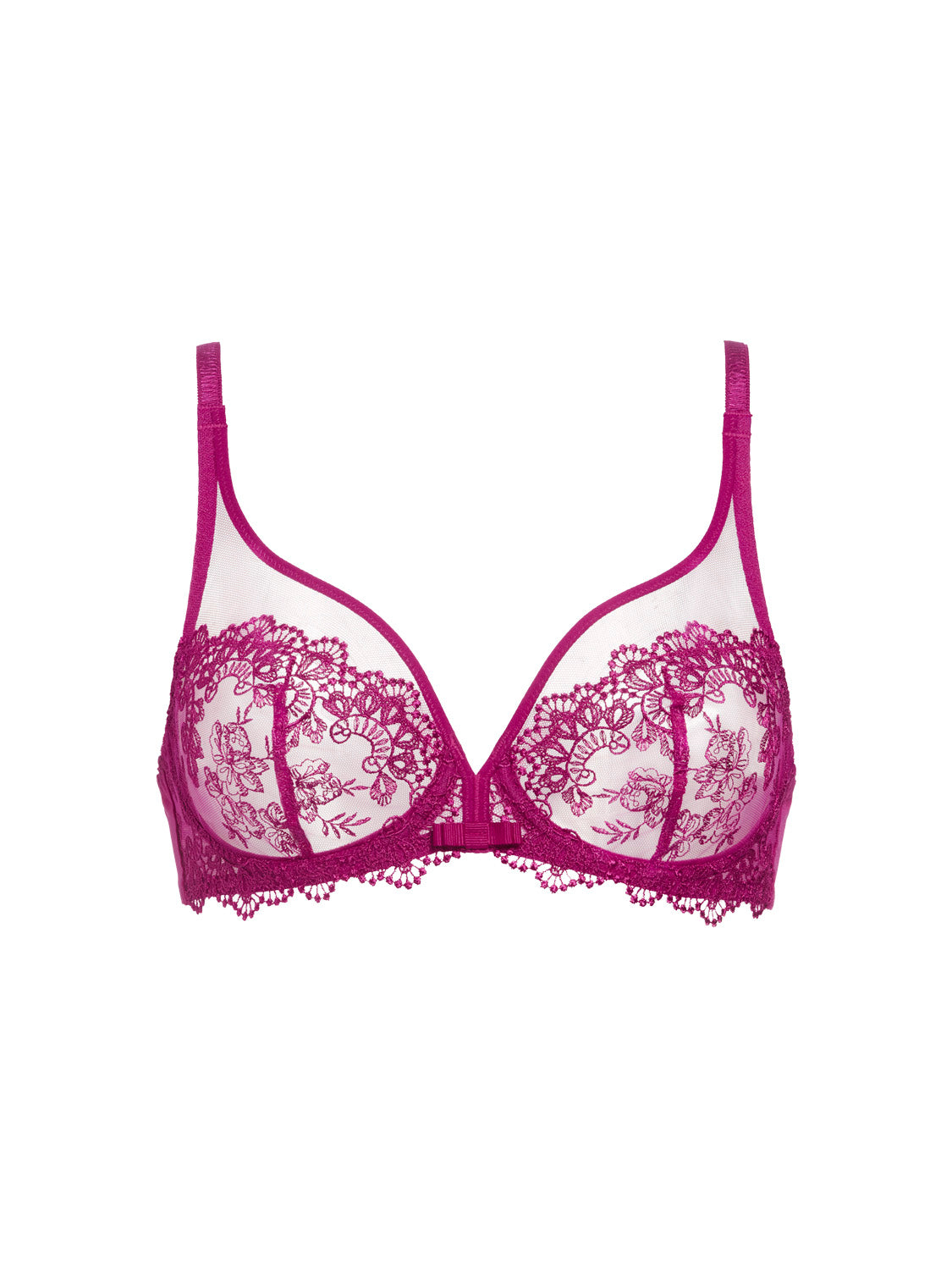 Soutien-gorge avec armature décolleté plongeant - Rose Désir