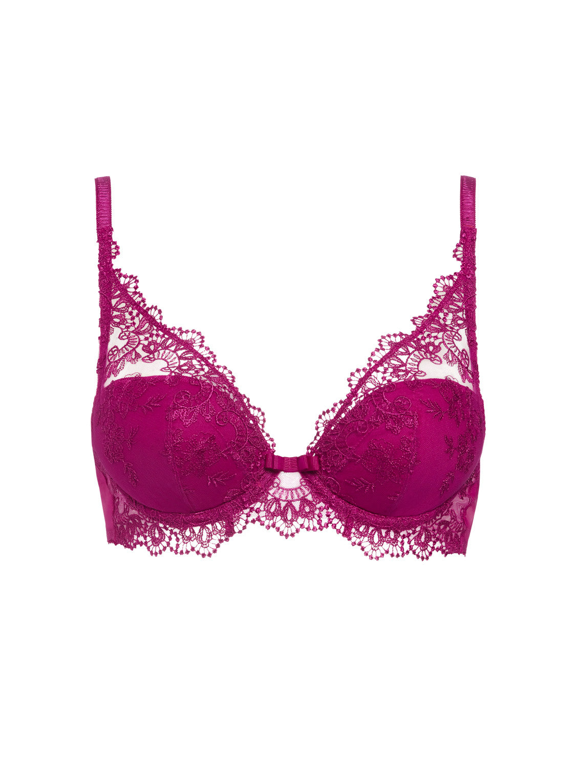 Soutien-gorge push-up décolleté plongeant - Rose Désir