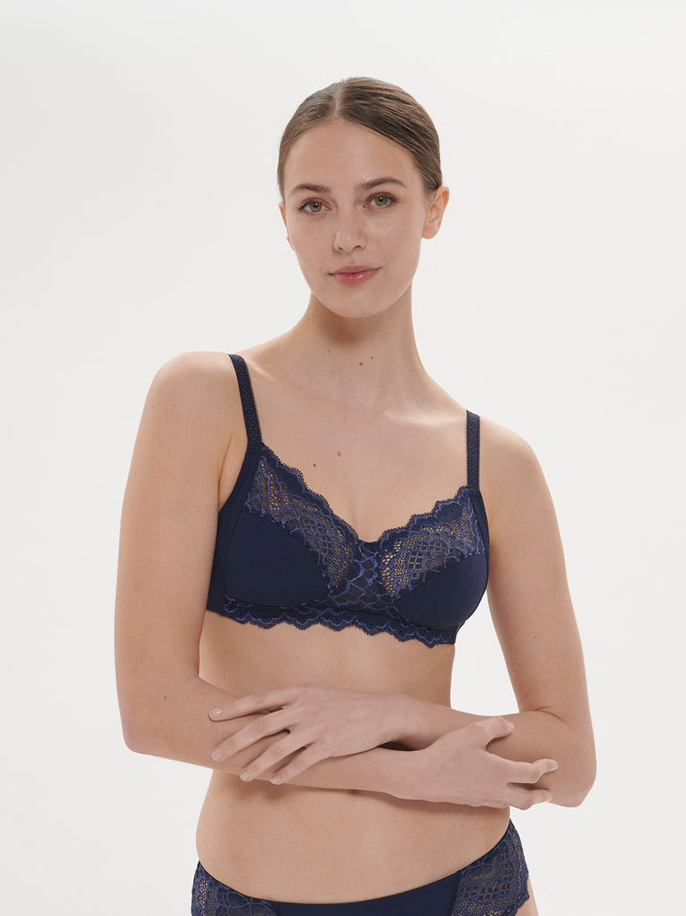 Soutien-gorge sans-armatures structuré - Encre