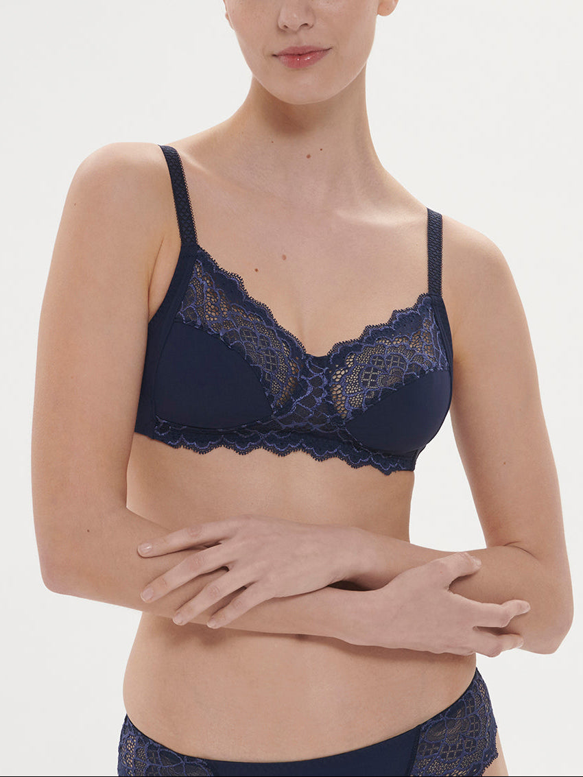 Soutien-gorge sans-armatures structuré - Encre