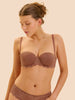 Soutien-gorge sans bretelles en Spacer 3D - Brun coco