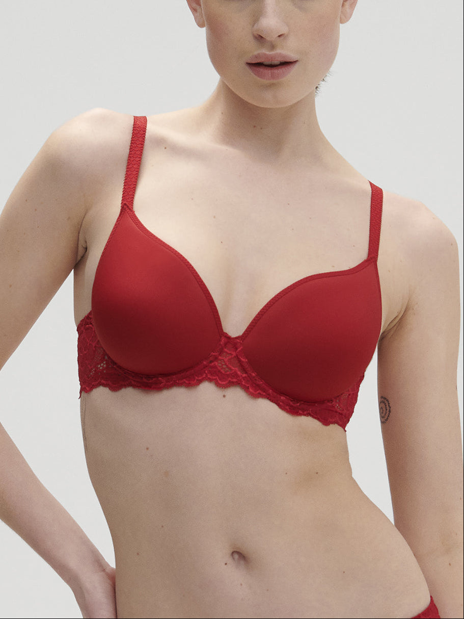 Soutien-gorge spacer décolleté plongeant - Rouge Tango