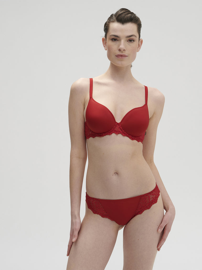 Soutien-gorge spacer décolleté plongeant - Rouge Tango