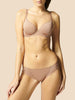 Soutien-gorge spacer décolleté plongeant - Brun coco