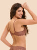 Soutien-gorge spacer décolleté plongeant - Brun coco