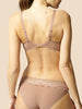 Soutien-gorge spacer décolleté plongeant - Brun coco