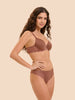 Soutien-gorge spacer décolleté plongeant - Brun coco