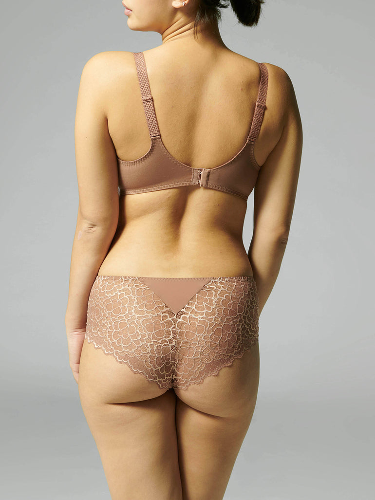 Soutien-gorge avec armatures moulé rigide - Brun coco