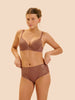 Culotte taille haute - Brun coco