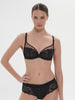 Soutien-gorge avec armature décolleté plongeant - Noir