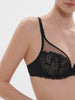 Soutien-gorge avec armature décolleté plongeant - Noir