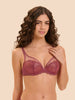 Soutien-gorge avec armature décolleté plongeant - Rose Santal