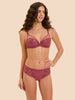 Soutien-gorge avec armature décolleté plongeant - Rose Santal