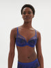 Soutien-gorge avec armature décolleté plongeant - Bleu électrique