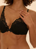 Soutien-gorge push-up décolleté plongeant - Noir