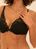 Soutien-gorge push-up décolleté plongeant - Noir