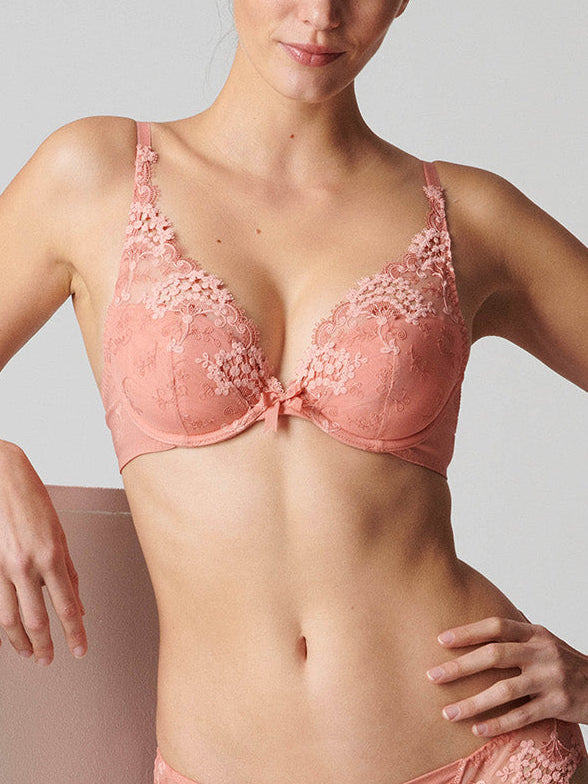 Soutien-gorge push-up décolleté plongeant - Rose Ginger
