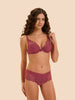 Soutien-gorge push-up décolleté plongeant - Rose Santal