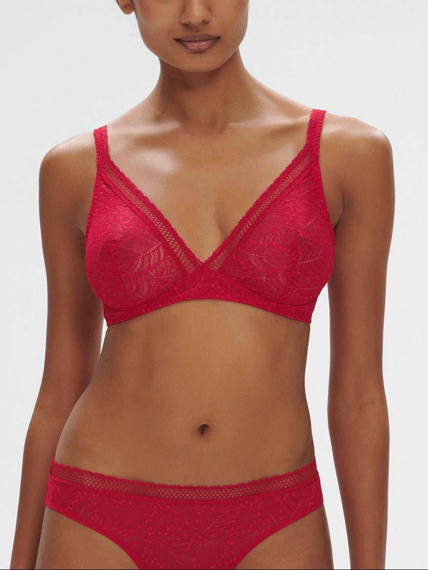 Soutien-gorge sans-armatures structuré - Rubis/rose