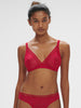 Soutien-gorge sans-armatures structuré - Rubis/rose