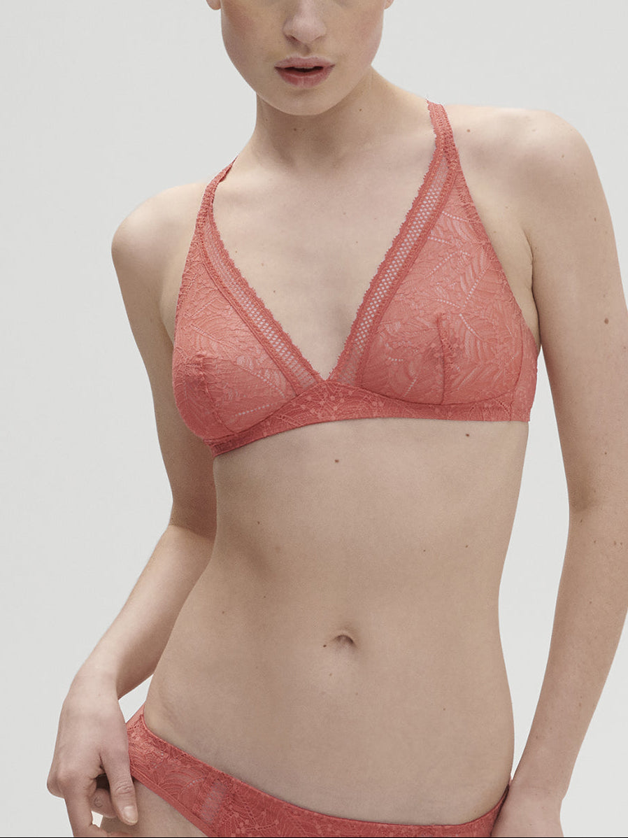 Soutien-gorge sans-armatures structuré - Rose Texas