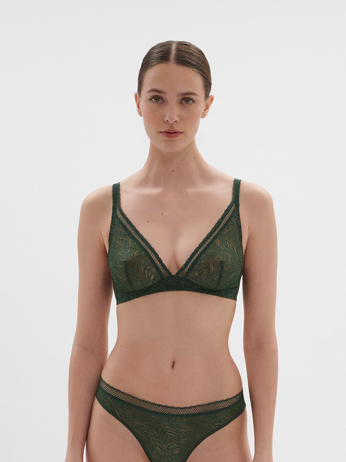 Soutien-gorge sans-armatures structuré - Vert Icône