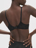 Soutien-gorge avec armatures moulé décolleté plongeant - Noir