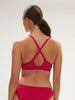 Soutien-gorge avec armatures moulé décolleté plongeant - Rubis/rose