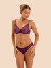 Soutien-gorge avec armatures moulé décolleté plongeant - Mûre