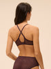 Soutien-gorge avec armatures moulé décolleté plongeant - Brun Foncé
