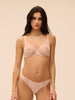Soutien-gorge avec armatures moulé décolleté plongeant - Sable rosé
