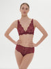 Soutien-gorge triangle sans-armatures - Rouge Spinelle