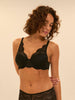 Soutien-gorge décolleté carré en spacer 3D - Noir