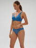 Soutien-gorge décolleté carré en spacer 3D - Bleu Myosotis