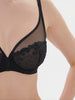 Soutien-gorge avec armature décolleté plongeant - Noir Gem