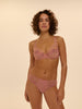 Soutien-gorge avec armature décolleté plongeant - Rose Fumé