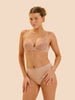 Soutien-gorge avec armatures décolleté plongeant - Peau