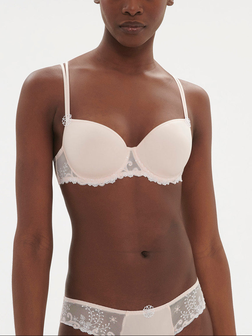 Soutien-gorge décolleté carré en spacer 3D - Poudre