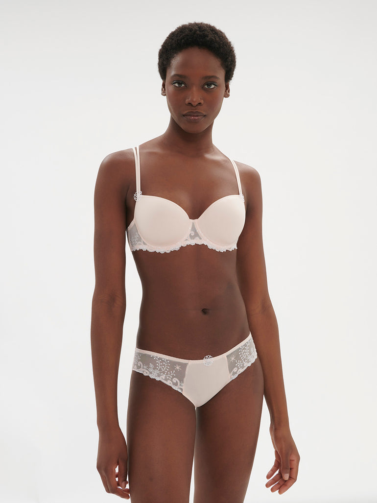 Soutien-gorge décolleté carré en spacer 3D - Poudre