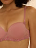 Soutien-gorge décolleté carré en spacer 3D - Rose Fumé