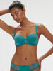 Soutien-gorge décolleté carré en spacer 3D - Bleu Atoll