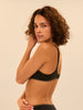 Soutien-gorge triangle emboitant décolleté plongeant - Noir