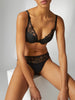 Soutien-gorge push-up triangle - Noir